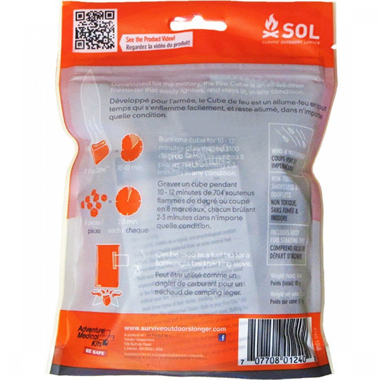 Survive Outdoors Longer SOL All Weather Fire Cubes Outdoor and Survival Survive Outdoors Longer Tactical Gear Supplier Tactical Distributors Australia