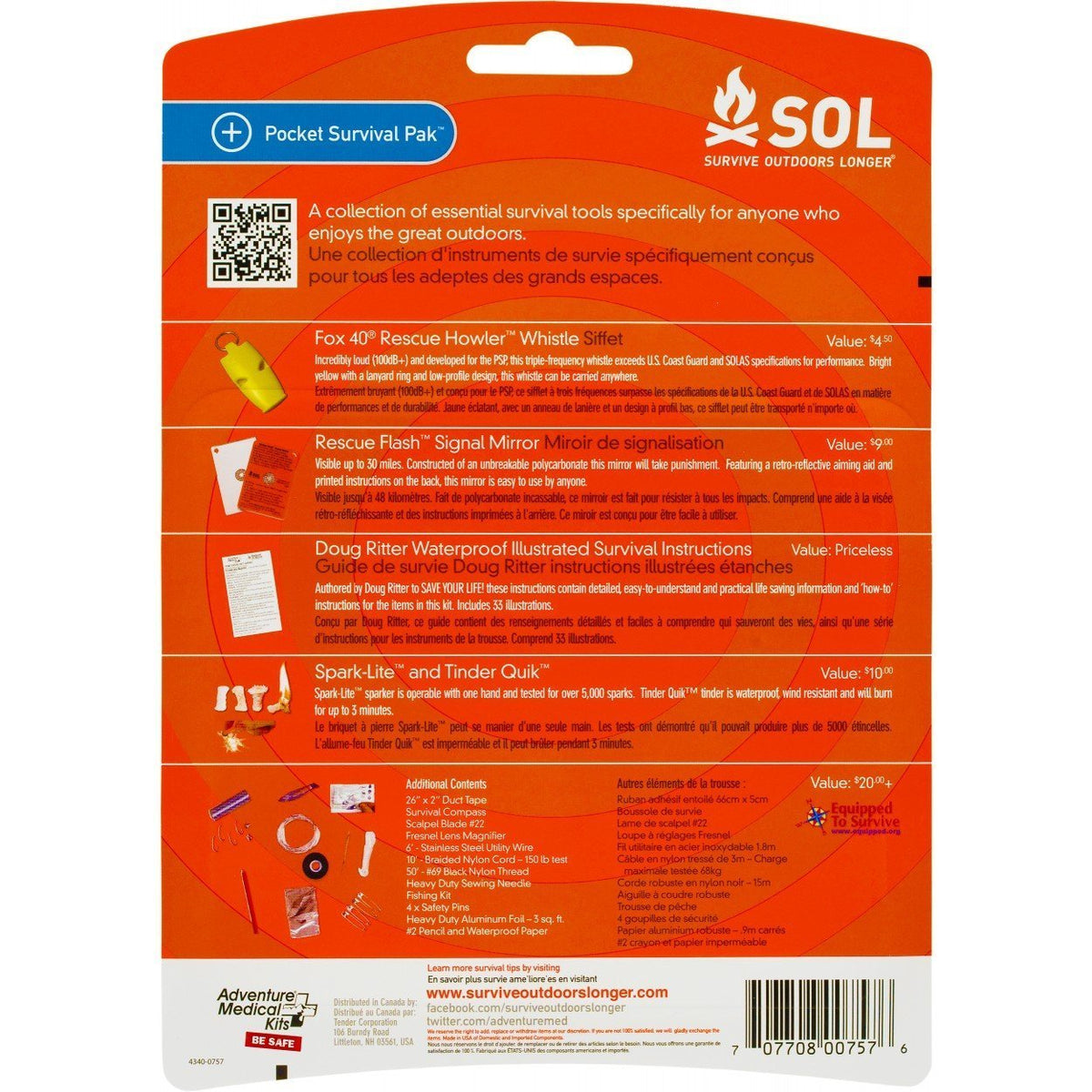 Survive Outdoors Longer SOL Pocket Survival Pak Outdoor and Survival Survive Outdoors Longer Tactical Gear Supplier Tactical Distributors Australia