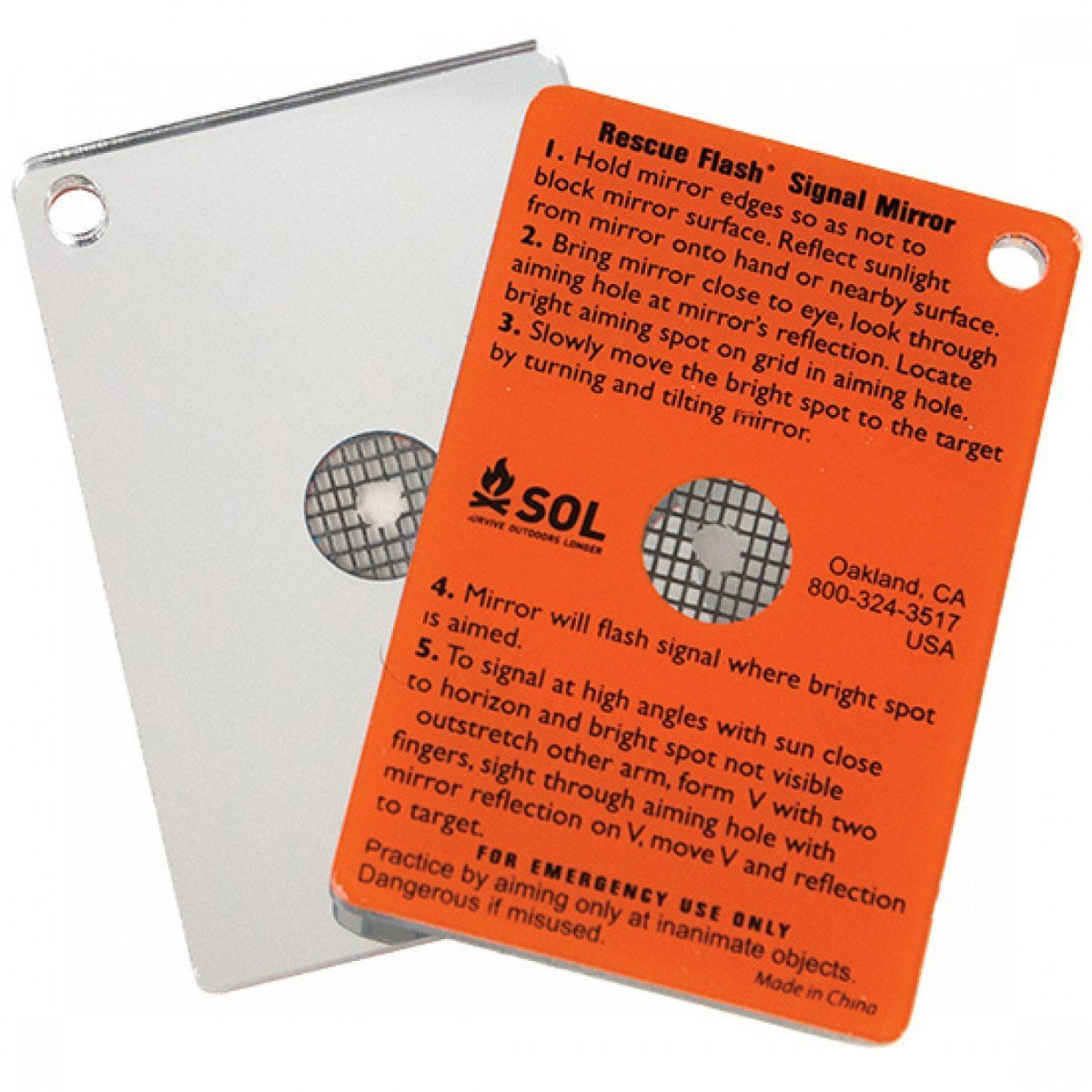 Survive Outdoors Longer SOL Rescue Flash Signal Mirror Outdoor and Survival Survive Outdoors Longer Tactical Gear Supplier Tactical Distributors Australia