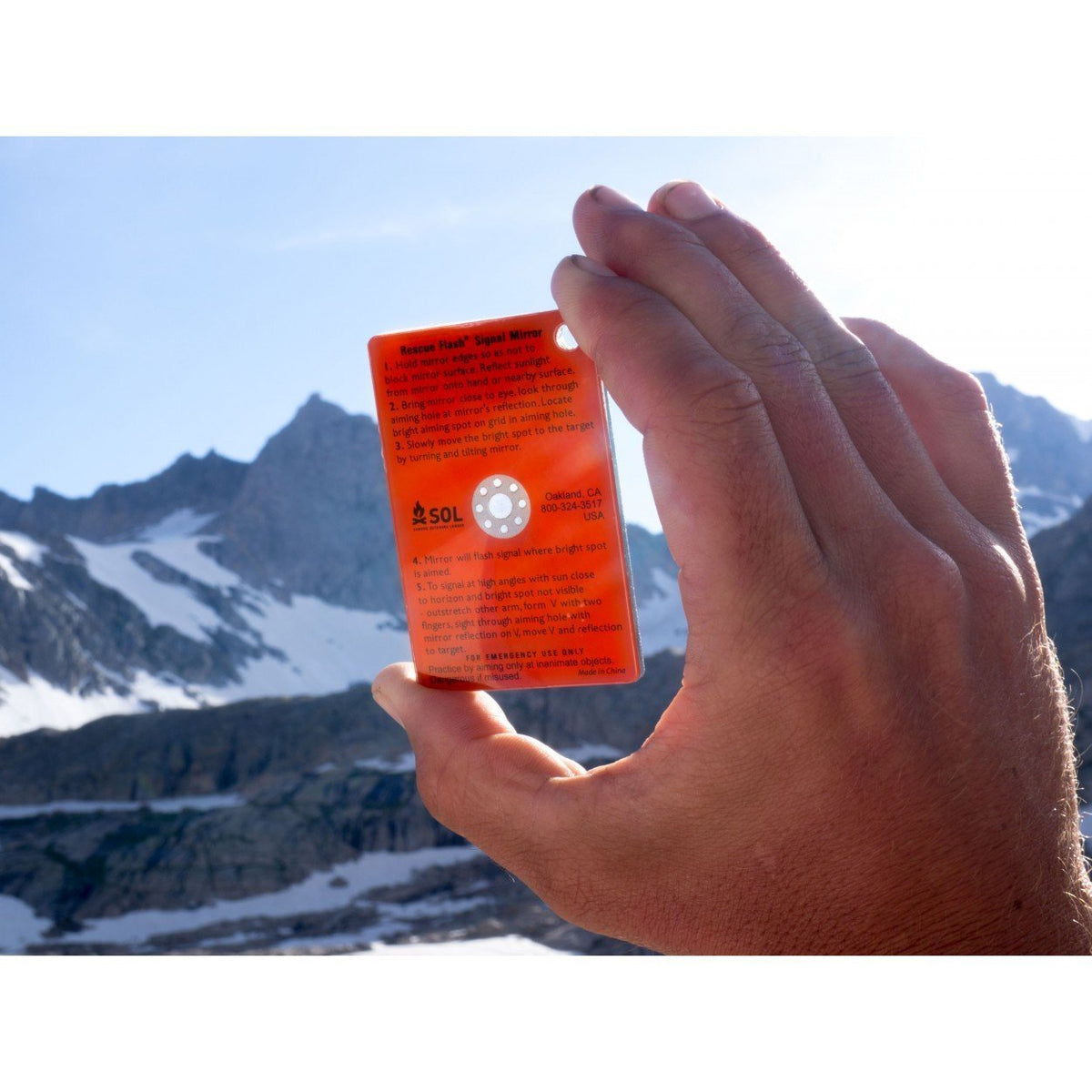 Survive Outdoors Longer SOL Rescue Flash Signal Mirror Outdoor and Survival Survive Outdoors Longer Tactical Gear Supplier Tactical Distributors Australia