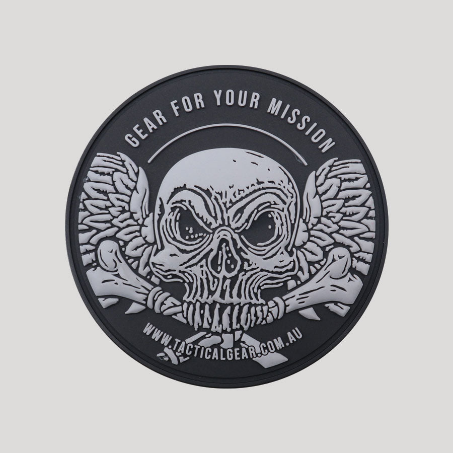 gears & patches gmbh Tactical Gear Limited Edition Skull Patch Cratoni Fahrradhelm, Rennrad- Fahrradhelm Men's-Momentum-Harnesses Länge:40cm Embroidered Patch of Gears.