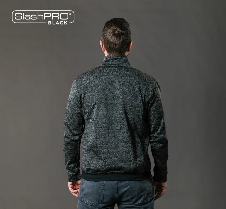 SlashPRO BLACK Slash Resistant Turtleneck Zipped Jacket