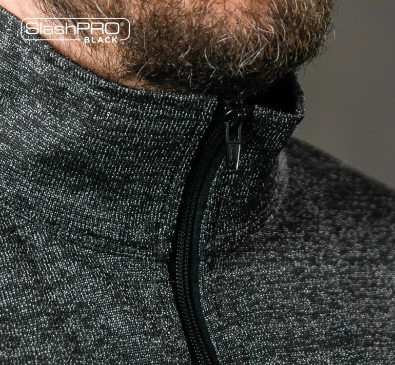 SlashPRO BLACK Slash Resistant Turtleneck Zipped Jacket
