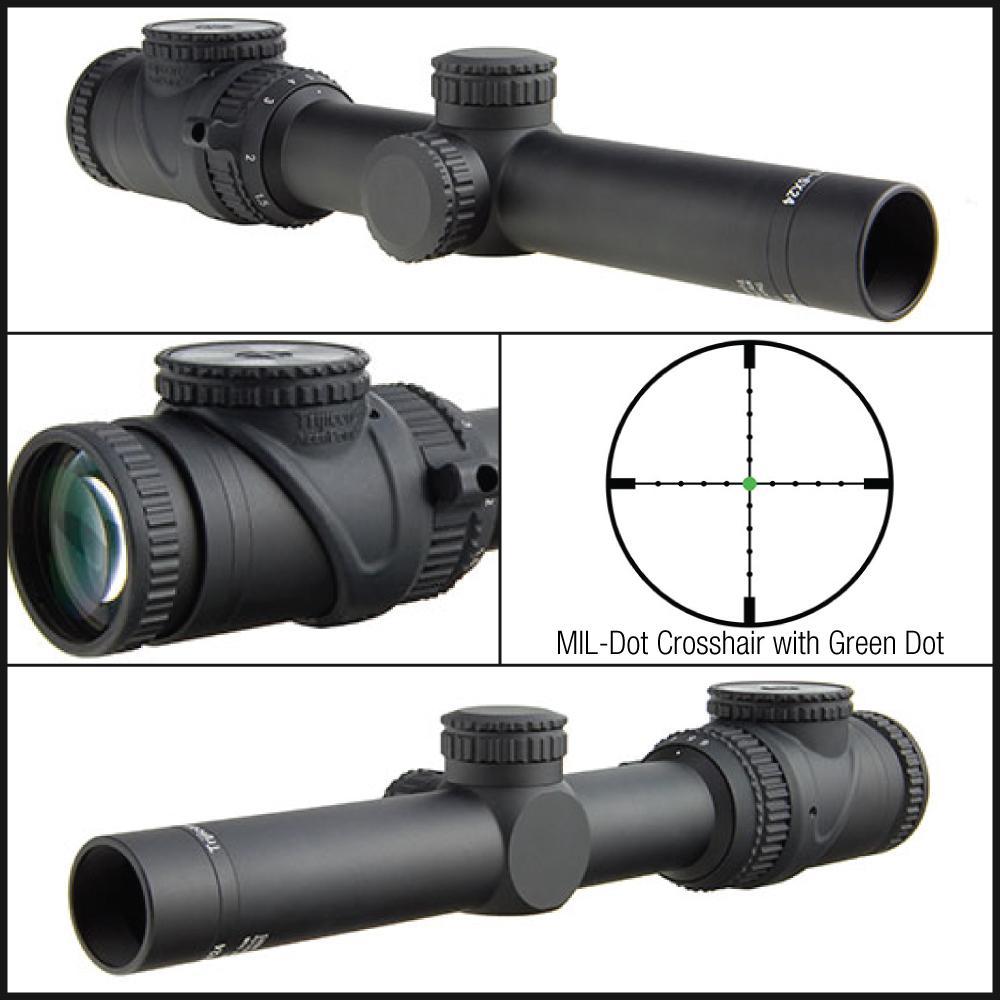 Trijicon AccuPoint 1-6x24 30mm Tube Riflescope MIL-DOT Crosshair with Green Dot Optics Trijicon Tactical Gear Supplier Tactical Distributors Australia