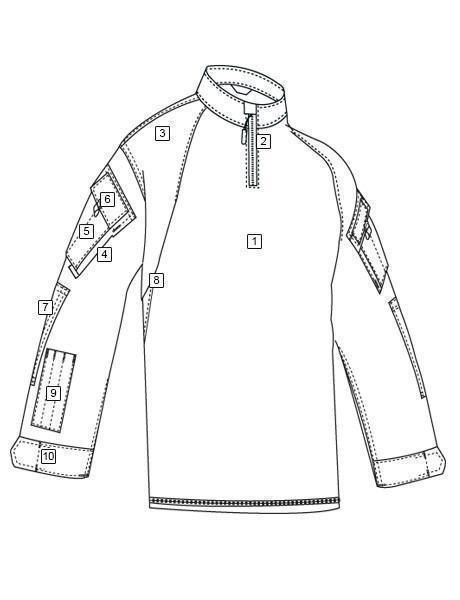 TruSpec TRU 1/4 Zip Combat Shirt MultiCam Poly/Cotton Rip Stop Shirts TruSpec 65/35 Polyester Cotton Rip-Stop X-Small Tactical Gear Supplier Tactical Distributors Australia