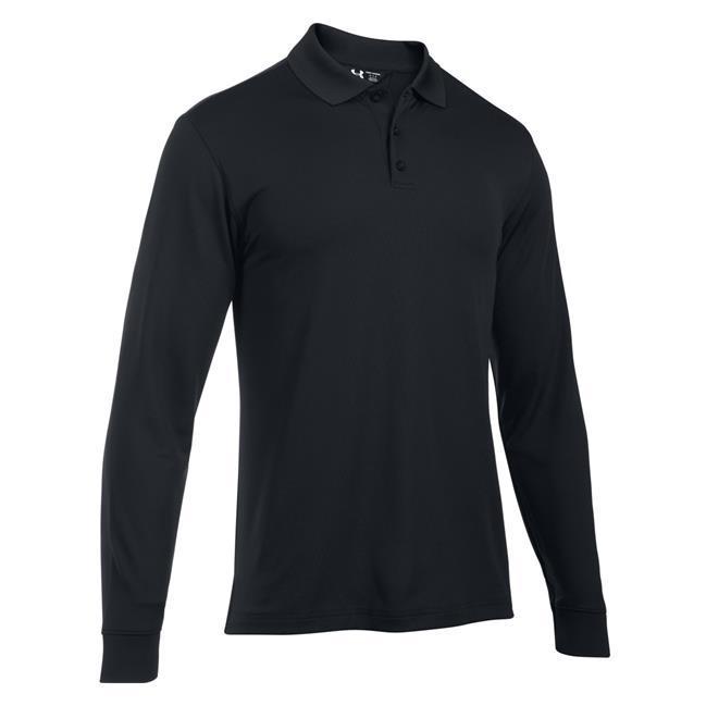 Under Armour Long Sleeve Tactical Performance Polo Shirt Black Shirts Under Armour Small Tactical Gear Supplier Tactical Distributors Australia