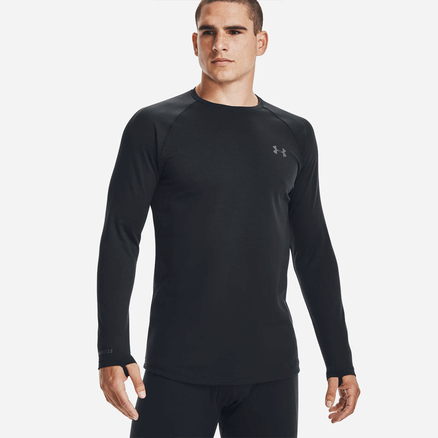 Under Armour Tactical Coldgear Base 3.0 Long Sleeve Shirt Black Base Layers Under Armour Tactical Gear Supplier Tactical Distributors Australia