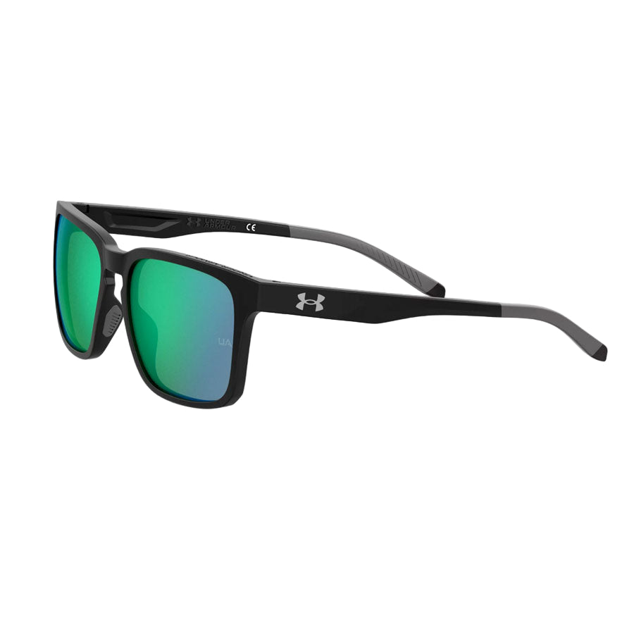 Under Armour UA Assist 2 Sunglasses Shiny Black Frame Emerald Mirror Lens Sunglasses Under Armour Tactical Gear Supplier Tactical Distributors Australia
