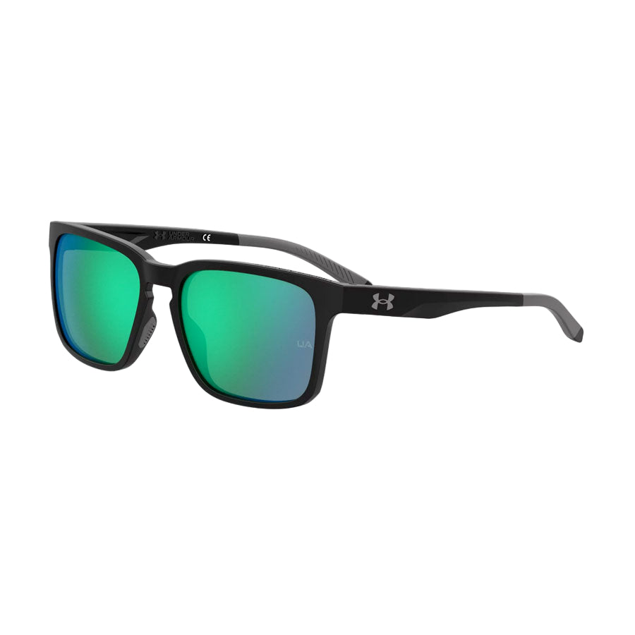Under Armour UA Assist 2 Sunglasses Shiny Black Frame Emerald Mirror Lens Sunglasses Under Armour Tactical Gear Supplier Tactical Distributors Australia