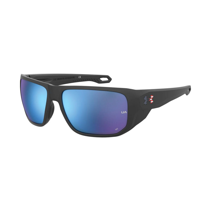 Under Armour UA Attack 2 Sunglasses Matte Black Frame Sunglasses Under Armour Blue Mirror Tactical Gear Supplier Tactical Distributors Australia