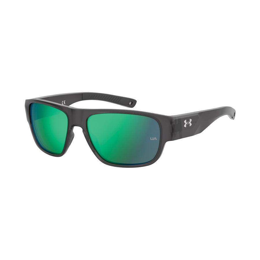 Under Armour UA Scorcher Sunglasses Transparent Jet Gray Frame, Emerald Mirror Lens Sunglasses Under Armour Tactical Gear Supplier Tactical Distributors Australia