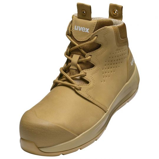 UVEX 2 X-Flow Side-Zip Work Boot Tan Footwear Uvex Tactical Gear Supplier Tactical Distributors Australia