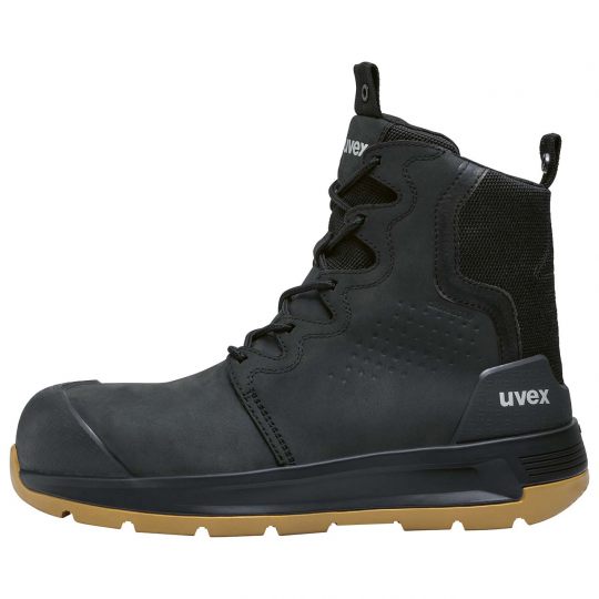 UVEX 3 X-Flow Side-Zip Work Boot Black/Tan Footwear Uvex Tactical Gear Supplier Tactical Distributors Australia