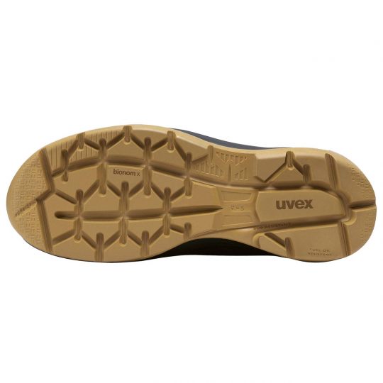 UVEX 3 X-Flow Side-Zip Work Boot Black/Tan Footwear Uvex Tactical Gear Supplier Tactical Distributors Australia