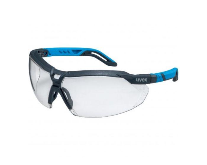 Uvex i-5 Safety Glasses Black and Blue Frame Clear HC-AF Lens Eyewear Uvex Tactical Gear Supplier Tactical Distributors Australia