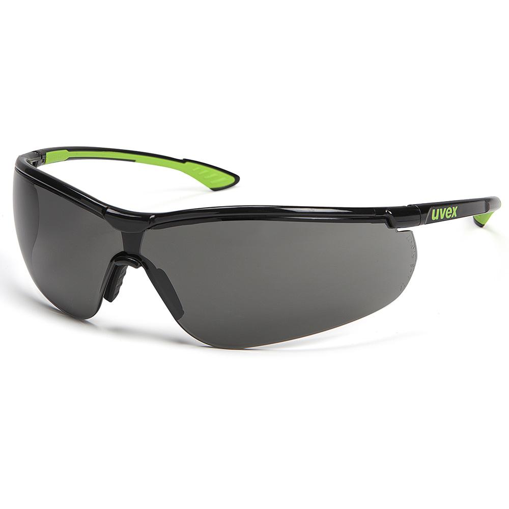 Uvex Sportstyle Safety Glasses 9193 Black and Green Frame with Grey Anti-Fog Lens Eyewear Uvex Tactical Gear Supplier Tactical Distributors Australia