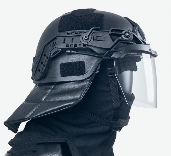 Ventura Tactical Systems Public Order Ballistic NIJ III3A ACH Full Cut Helmet with Non Ballistic Visor and Neck Guard Tactical Gear Ventura Tactical Systems Tactical Gear Supplier Tactical Distributors Australia