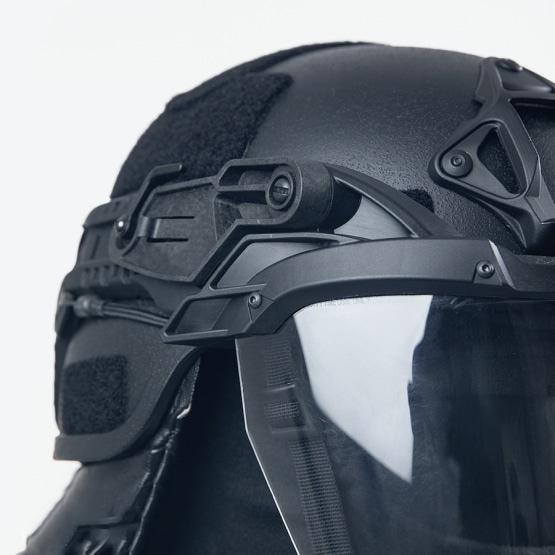 Ventura Tactical Systems Public Order Ballistic NIJ III3A ACH Full Cut Helmet with Non Ballistic Visor and Neck Guard Tactical Gear Ventura Tactical Systems Tactical Gear Supplier Tactical Distributors Australia