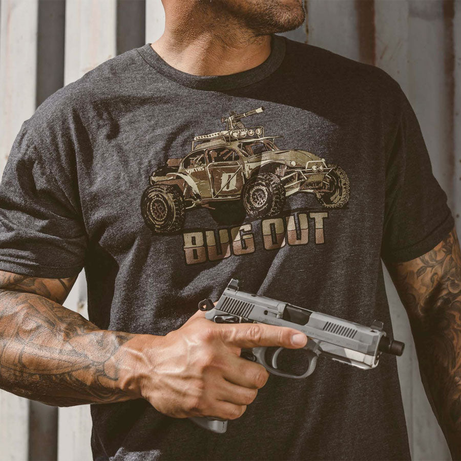 VIKTOS Big Time Bug Out Tee Charcoal Heather Tees & Tanks VIKTOS Small Tactical Gear Supplier Tactical Distributors Australia