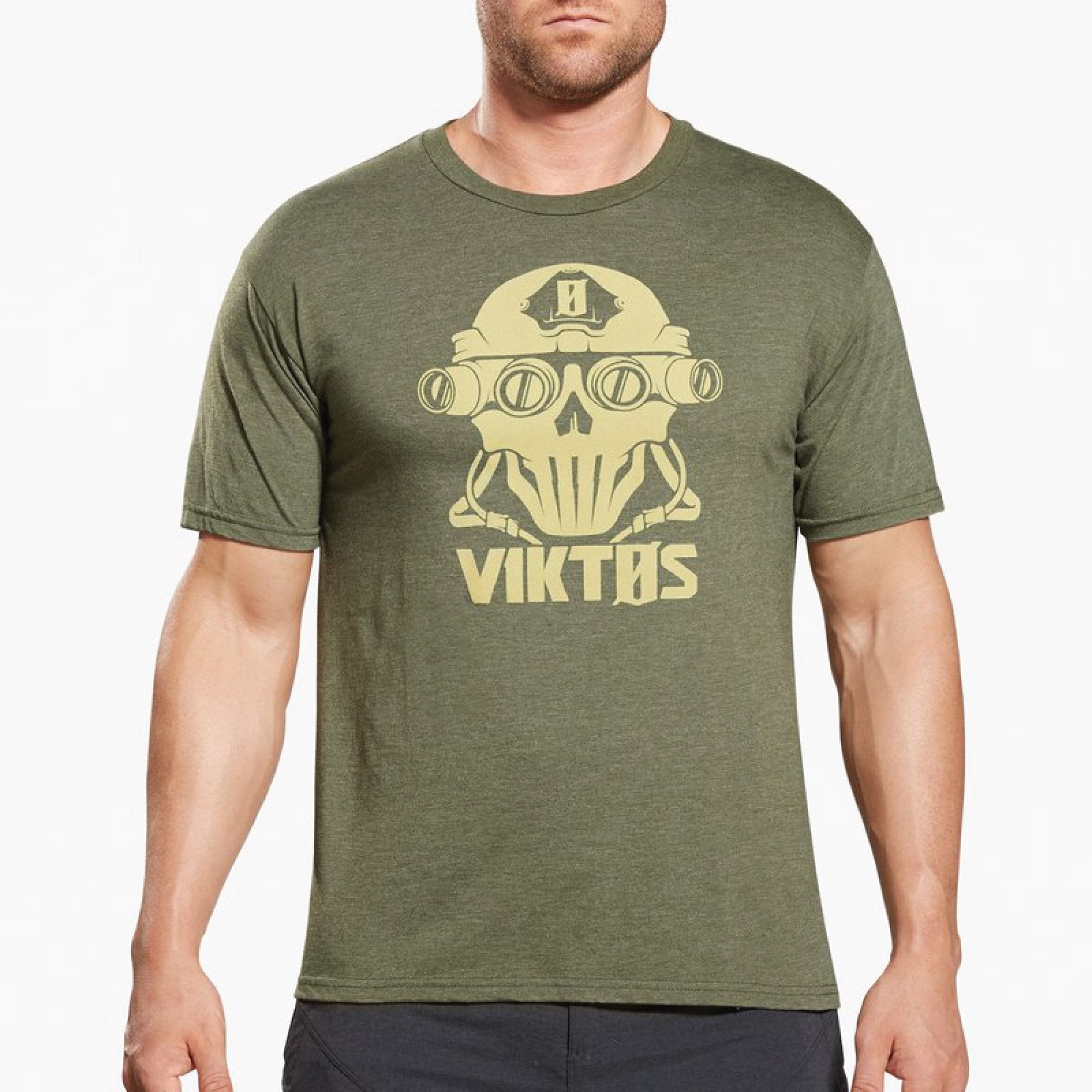 VIKTOS Four Eyes Tee Olive Heather Tees & Tanks VIKTOS Small Tactical Gear Supplier Tactical Distributors Australia