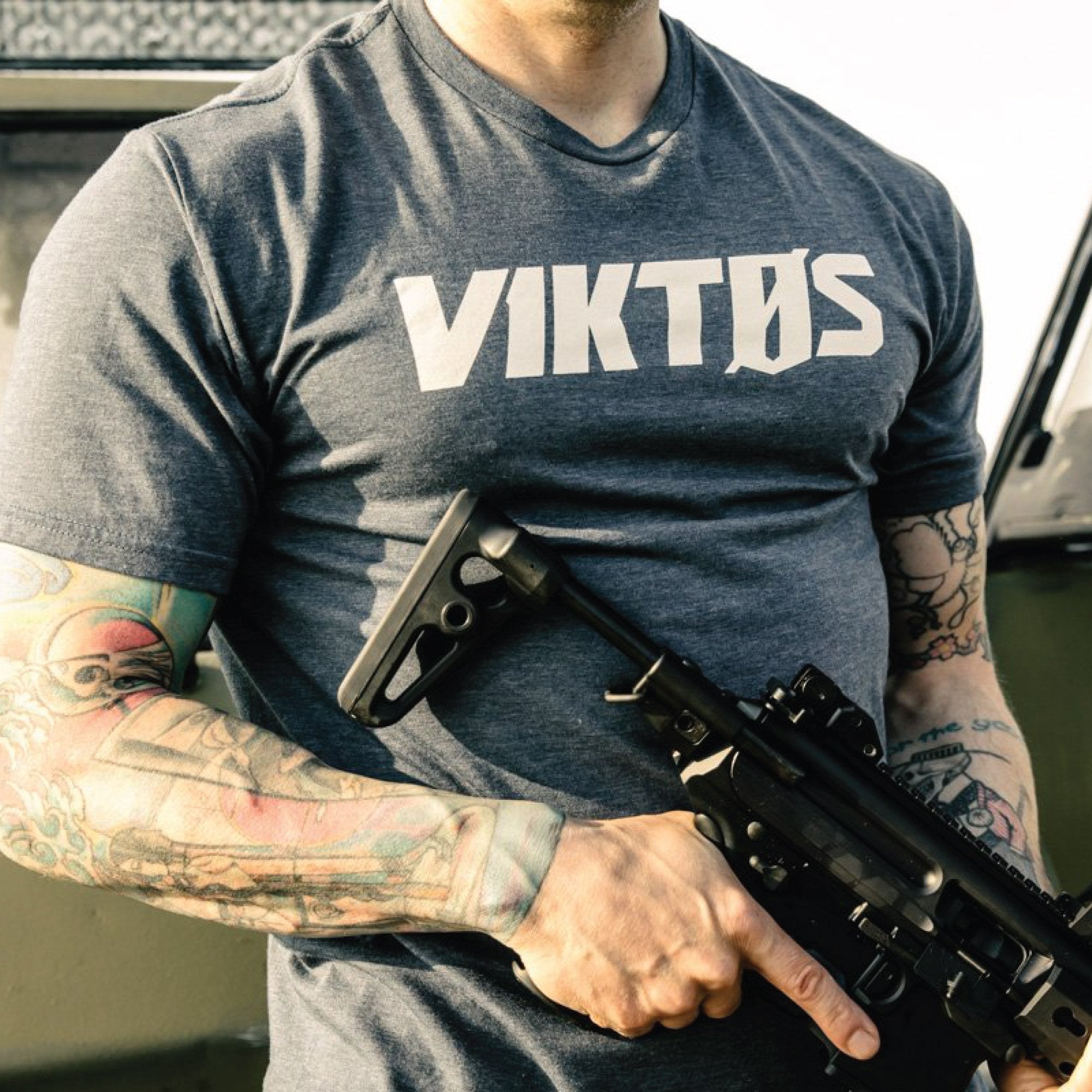 VIKTOS Tack Tee Navy Heather Tees & Tanks VIKTOS Tactical Gear Supplier Tactical Distributors Australia