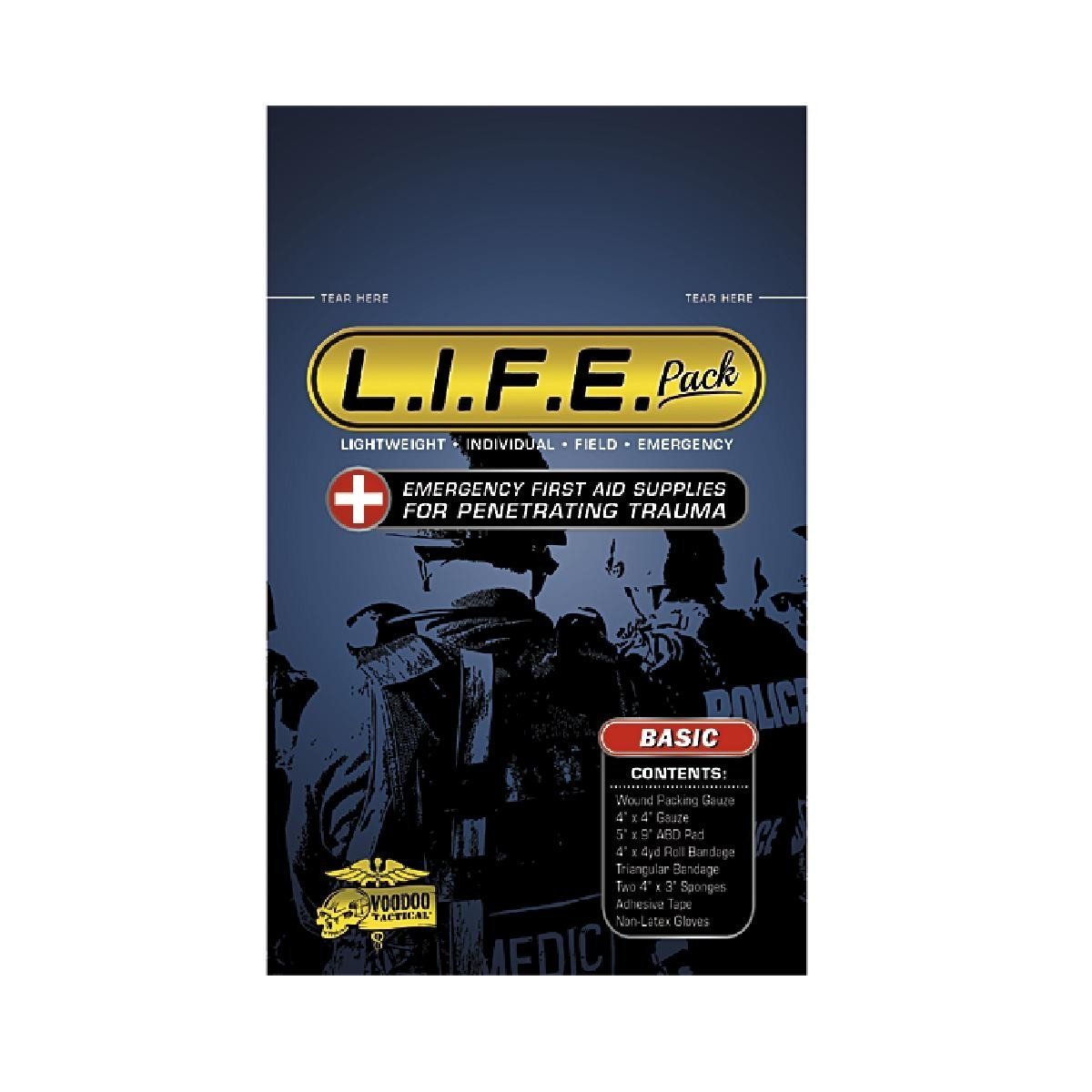 Voodoo Tactical LIFE Pack Basic Trauma First Aid Supplies First Aid and Medical Voodoo Tactical Tactical Gear Supplier Tactical Distributors Australia