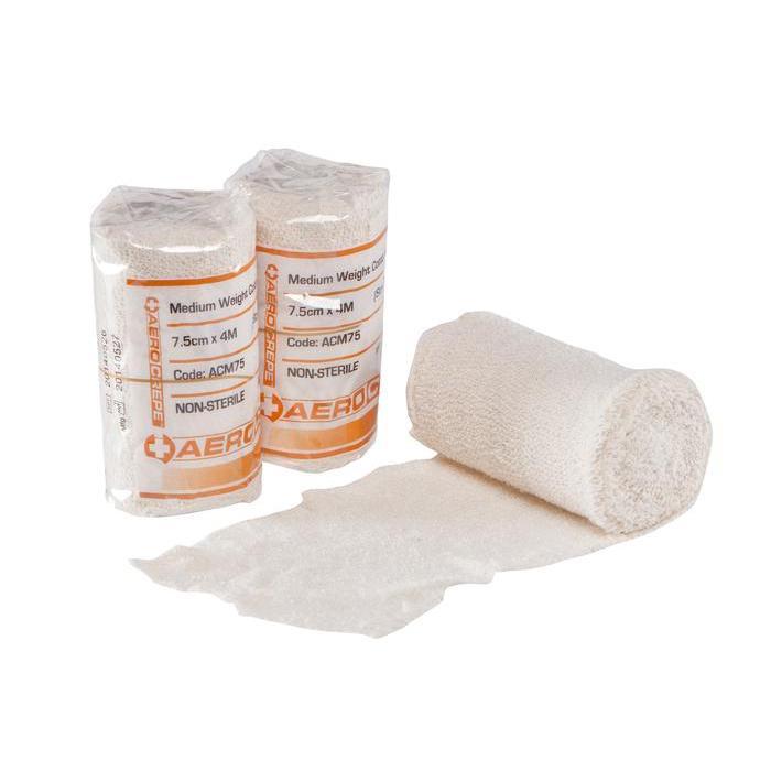 Warrior Medical FastAid Crepe Bandages Pack of 12 First Aid and Medical Warrior Medical Medium Weight - 7.5cm - White Tactical Gear Supplier Tactical Distributors Australia