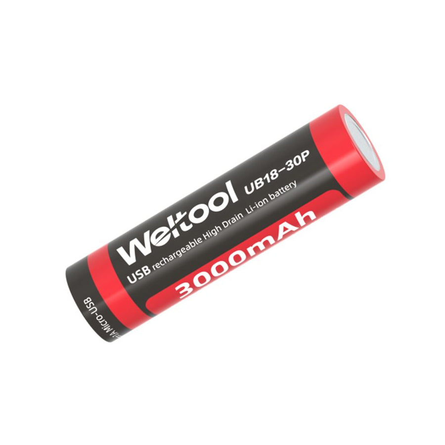 Weltool UB18-30P Micro USB rechargeable 3000mAh 18650 Li-ion battery Weltool Tactical Gear Supplier Tactical Distributors Australia