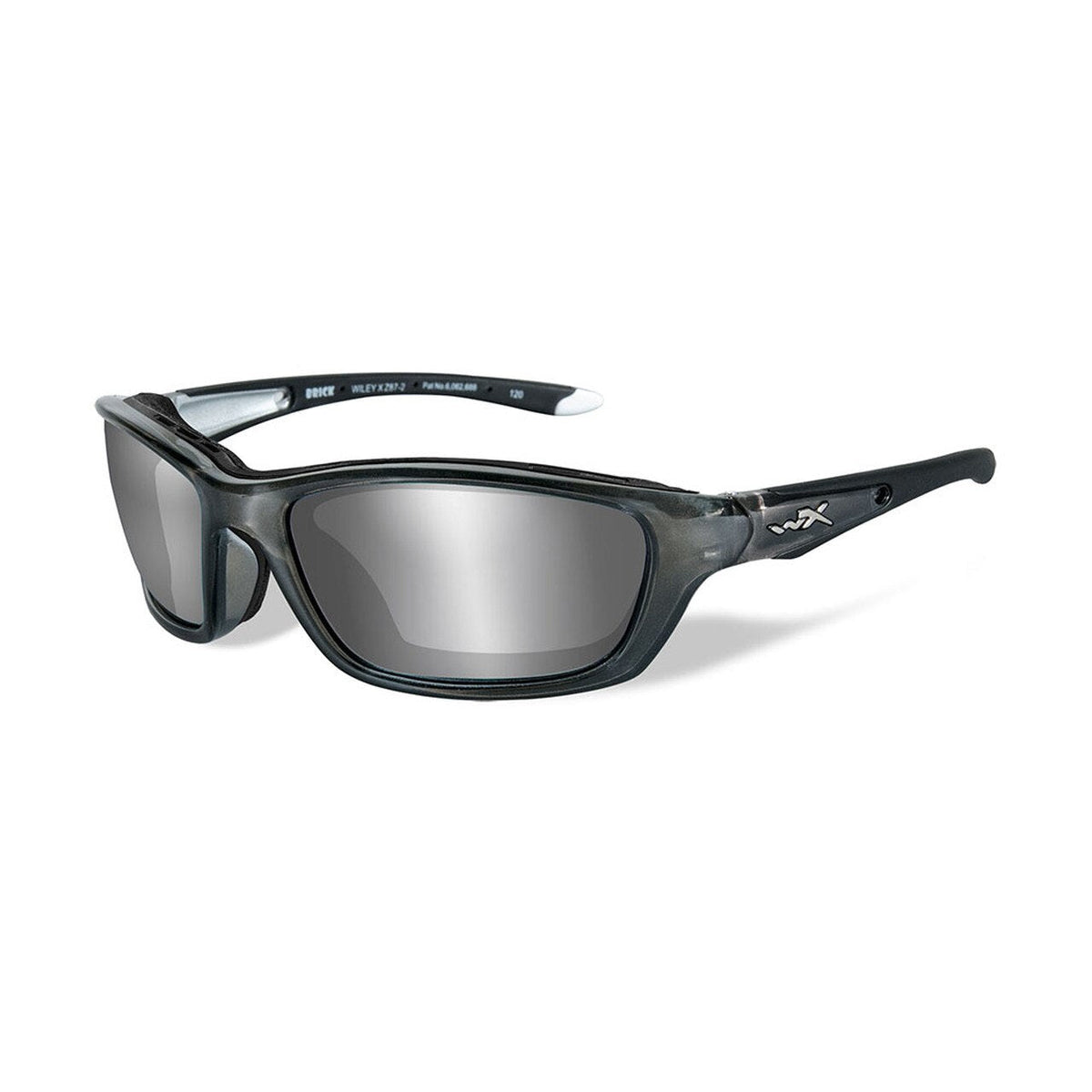 Wiley X Brick Sunglasses Silver Flash Lens Crystal Metallic Frame Eyewear Wiley X Tactical Gear Supplier Tactical Distributors Australia