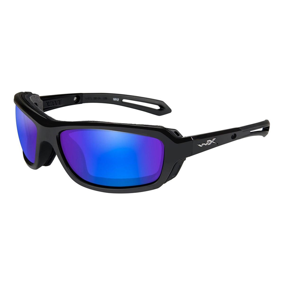 Wiley X Wave Sunglasses Polarised Blue Mirror Gloss Black Frame Eyewear Wiley X Tactical Gear Supplier Tactical Distributors Australia