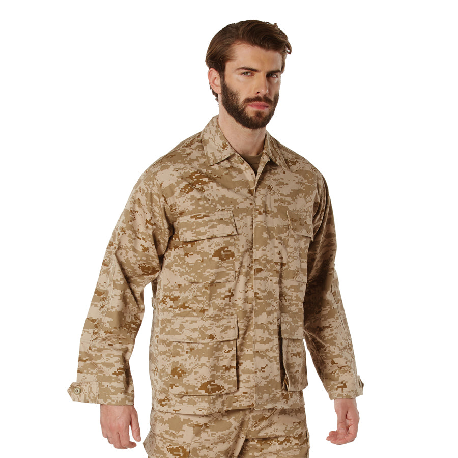 MilSpec Digital Camo BDU Shirt - Desert Digital Camo Large