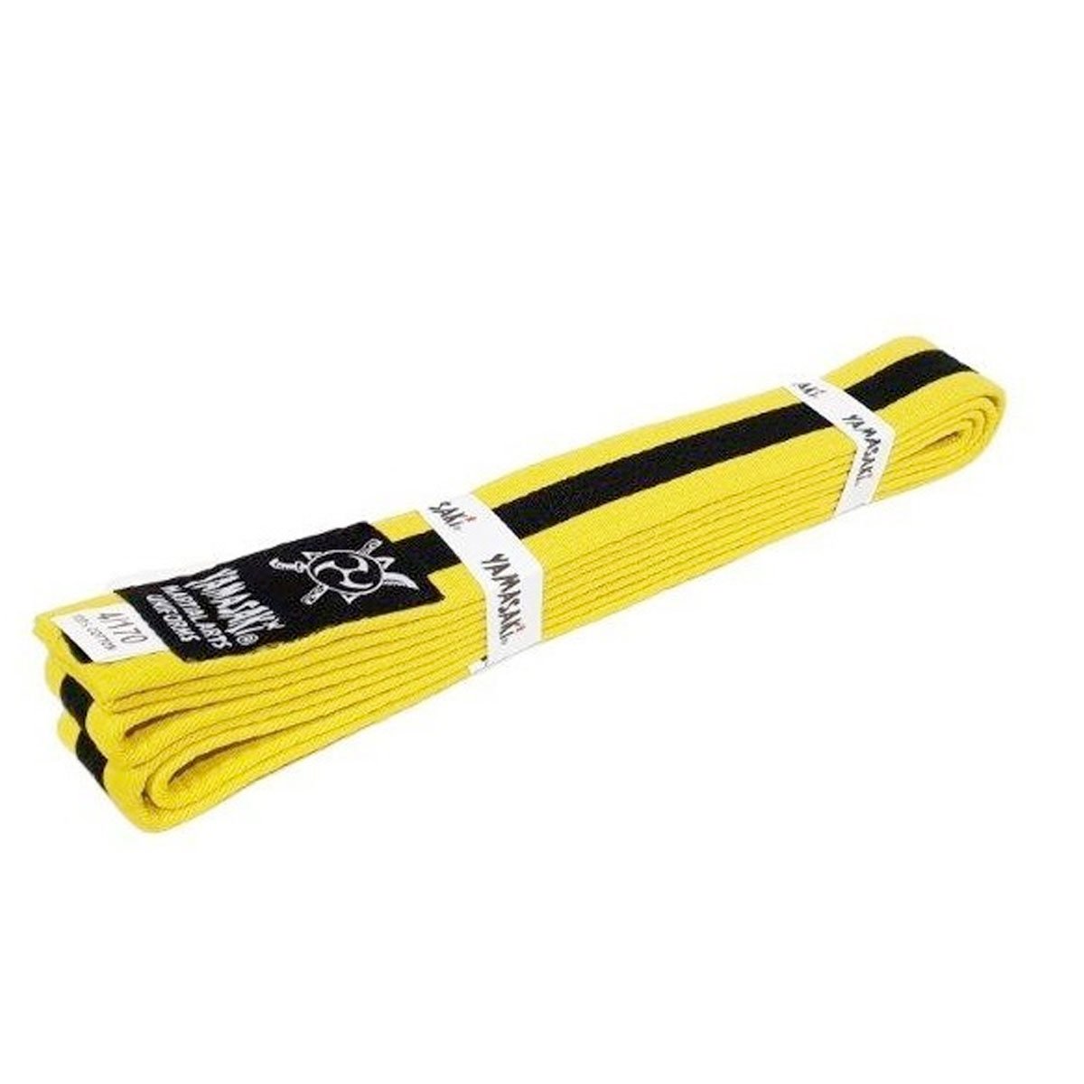 Yamasaki Coloured Martial Arts Belts with Black Stripe Training Gear Morgan Boxing & Fitness Equipment 0 Yellow/Black Tactical Gear Supplier Tactical Distributors Australia