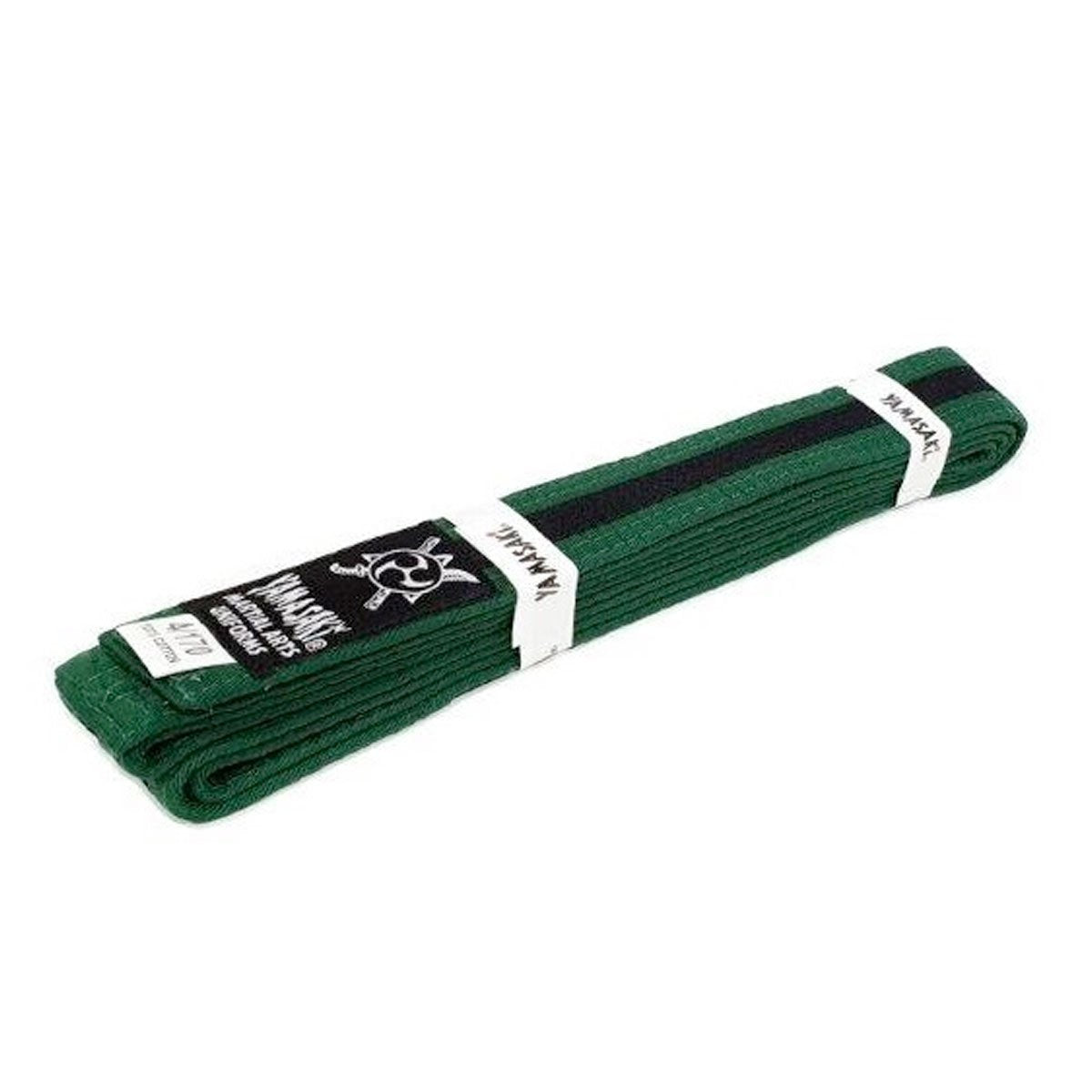 Yamasaki Coloured Martial Arts Belts with Black Stripe Training Gear Morgan Boxing & Fitness Equipment 0 Green/Black Tactical Gear Supplier Tactical Distributors Australia