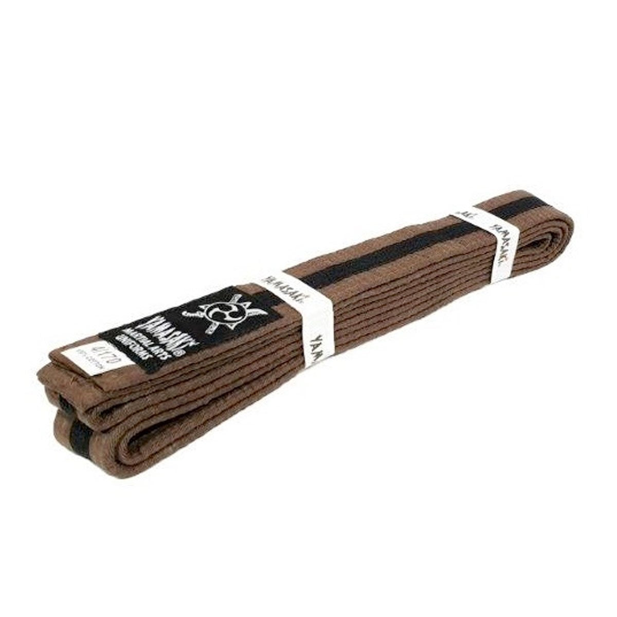 Yamasaki Coloured Martial Arts Belts with Black Stripe Training Gear Morgan Boxing &amp; Fitness Equipment 0 Brown/Black Tactical Gear Supplier Tactical Distributors Australia