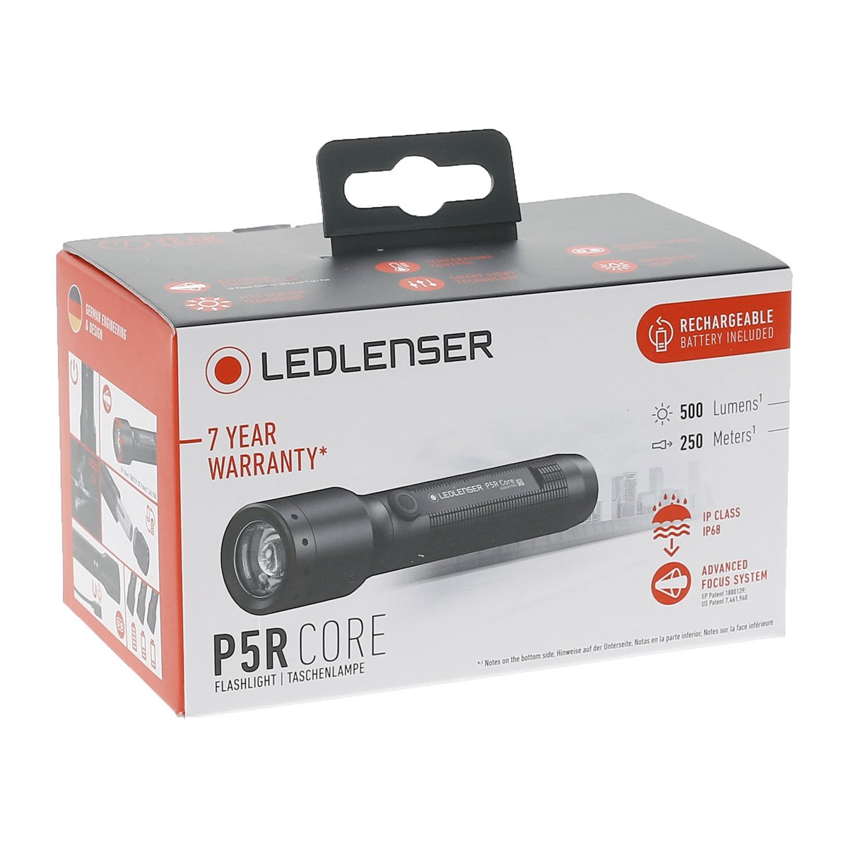 Ledlenser P7R Tactical Police Security Rechargeable Torch Flashlight Tactical Gear